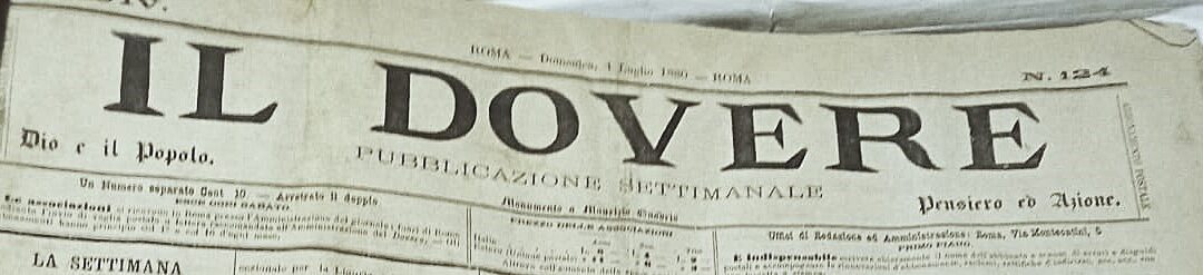 Mariangela Goeta dona l’annata 1880 del «Il Dovere»